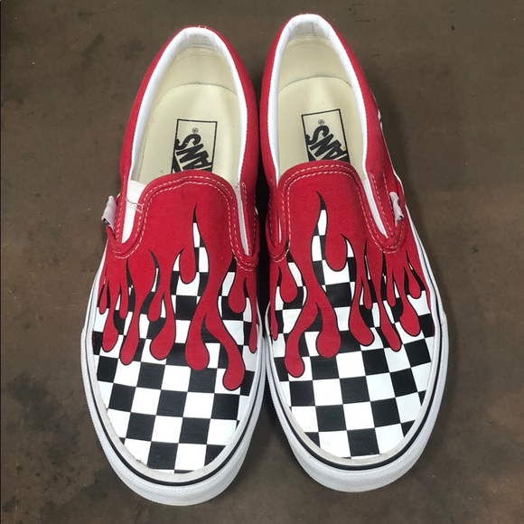 red drip slip on vans